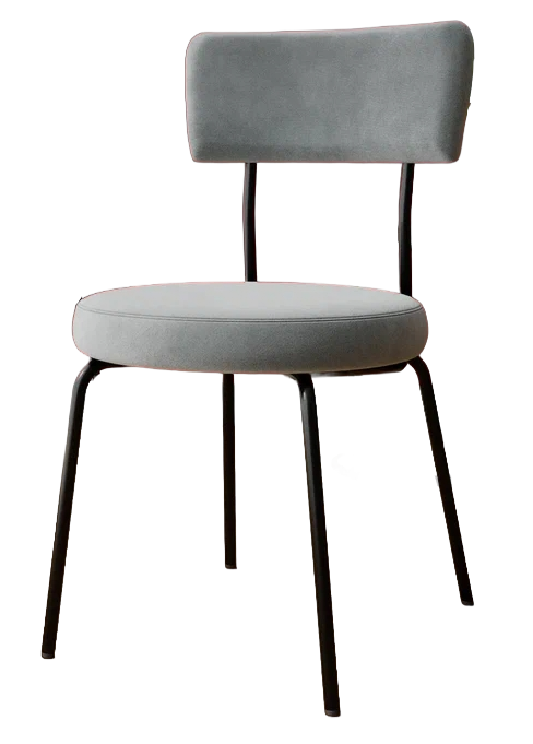 Стул DC-22222 (каркас черный тк.серый/ Velvet HLR-20)