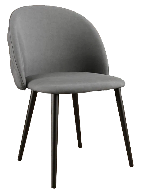 Кресло Y607 (каркас черный / велюр серый grey AG)