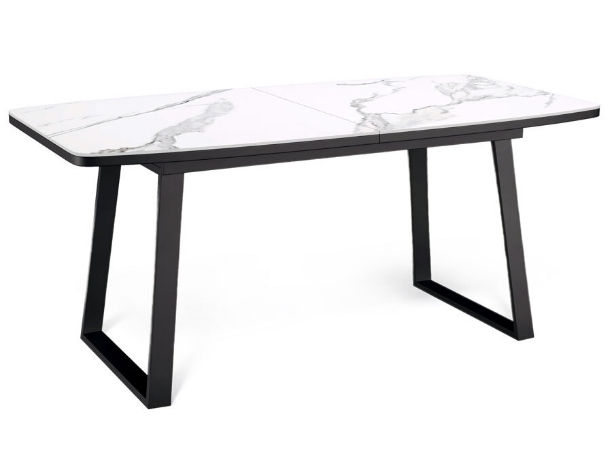 Стол  AZ1400 черный/керамика белая