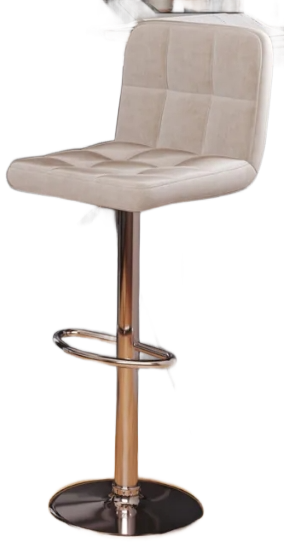 Стул барный BC-101 (каркас хром тк. капучино/Velvet HLR-7)