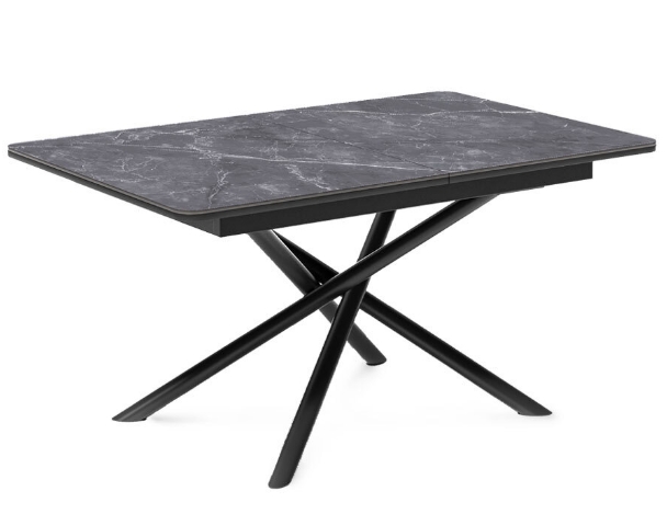 Стол DK1200 черный/керамика мрамор черный