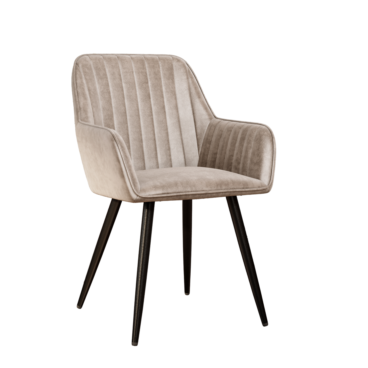 Кресло Y607 (каркас черный / велюр капучино copuccino S05)