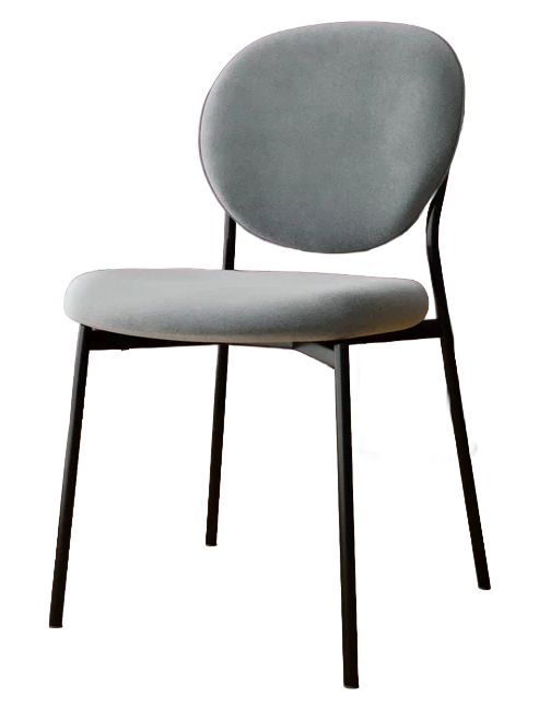 Стул DC-2230 (каркас черный тк.серый/ Velvet HLR-20)