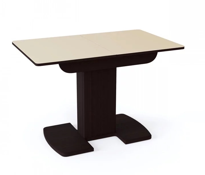 Стол Вегас 2 ПР 1200(1500)*800 (стекло белое матовое цвет БЛ)