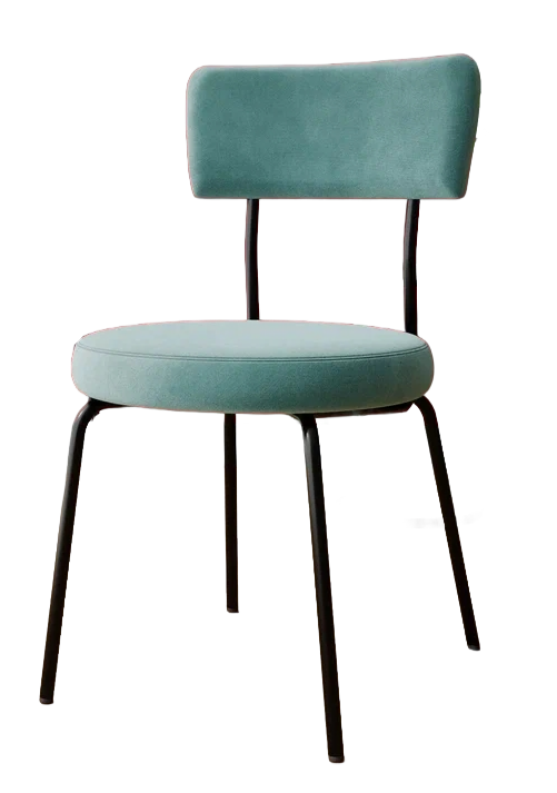 Стул DC-22222 (каркас черный тк.серый/ Velvet HLR-20)