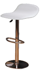 Стул барный BC-102 (каркас хром кожзам белый)
