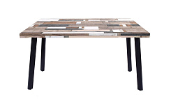 Стол Фостер М 1200*800*750 Ноги КС-60 /черный металл (комплект) (Белфаст 3812)