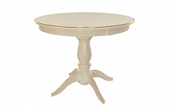 Стол Рич 900*900*765 (тон слон.кость RAL1013 + патина золото) Стол Рич 900*900*765 (тон слон.кость RAL1013 + патина золото)