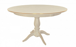 Стол Рич 1200*1200*765 (тон слон.кость RAL1013 + патина золото)