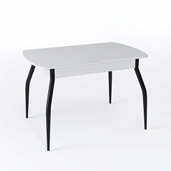 Стол Чикаго СТ МП 1100(1400)*680*750 Ноги 01 черные (стекло Белое матовое цвет БЛ) Стол Чикаго СТ МП 1100(1400)*680*750 Ноги 01 черные (стекло Белое матовое цвет БЛ)