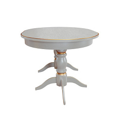 Стол Кингли 1600*1000*765 (тон серый RAL7038 + патина золото)