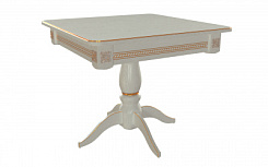 Стол Этра 900*900*765 (тон серый RAL7038 + патина золото)