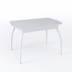 Стол Чикаго СТ МП 1100(1400)*680*750 Ноги 01 белые (стекло Белое матовое цвет БЛ) Стол Чикаго СТ МП 1100(1400)*680*750 Ноги 01 белые (стекло Белое матовое цвет БЛ)