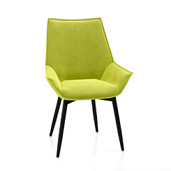 Стул Мики велюр металлокаркас (каркас черный тк. коллекции Велюр лайм)