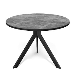 Стол RR900 черный/керамика мрамор серый глянец