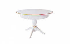 Стол Галант 1000*1000*765 (тон белый RAL9003 + патина золото)